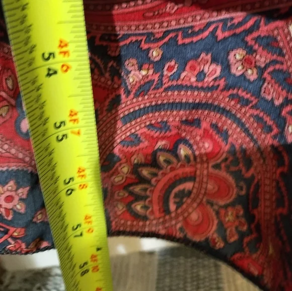 Anthropologie Boemo Long Sleeve Paisley Maxi Dress Size Medium - Picture 8 of 8